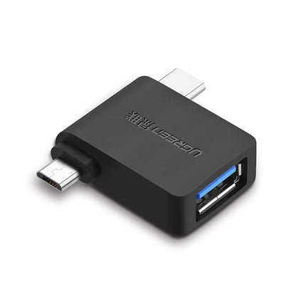 OTG microUSB / USB-C - USB-A UGREEN U30453, Schwarz