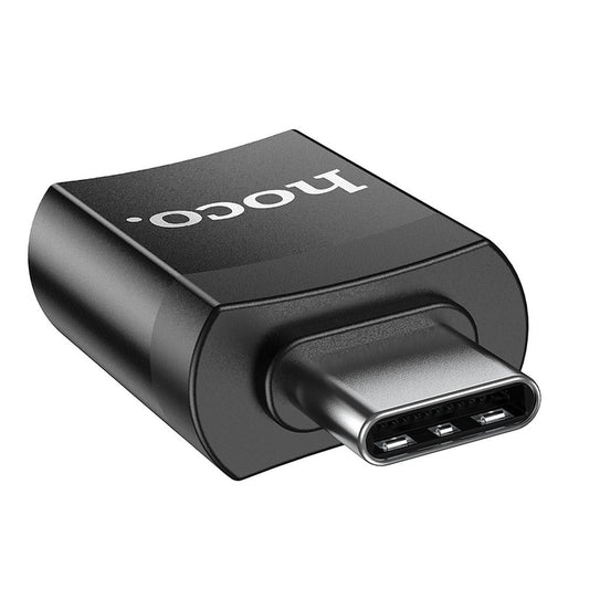HOCO UA17 USB-C auf USB-A OTG Adapter USB-C, Schwarz 