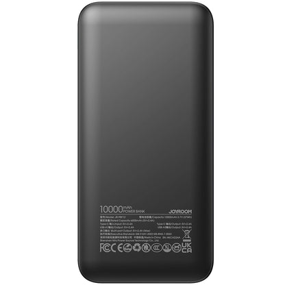 Joyroom Externe Batterie JR-PBF12, 10000mAh, 12W, 1 x USB-C - 2 x USB-A, Schwarz