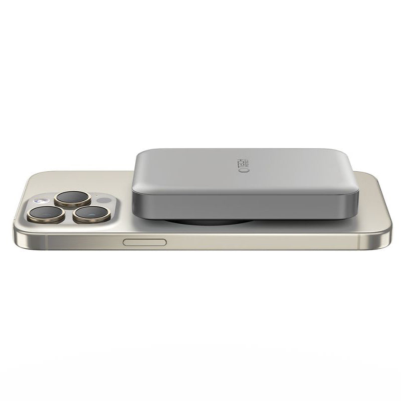 External Wireless Battery Tech-Protect PB11 LifeMag, 10000mAh, 15W, PD + FQI, 1 x QI - 1 x USB-C, Grey 