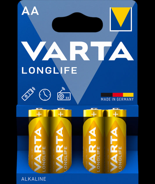 Varta Longlife 4106 Batterien, AA / LR6, Satz 4 Stück