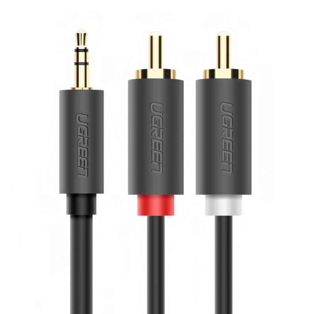 Audiokabel 3.5mm - 2 x RCA UGREEN AV102, 5m, Grau 