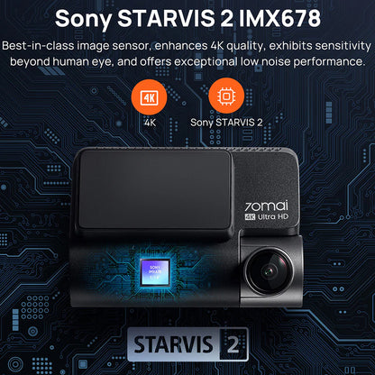 70mai Dash Cam A810, 4K, Wi-Fi, GPS, 3inch Display 