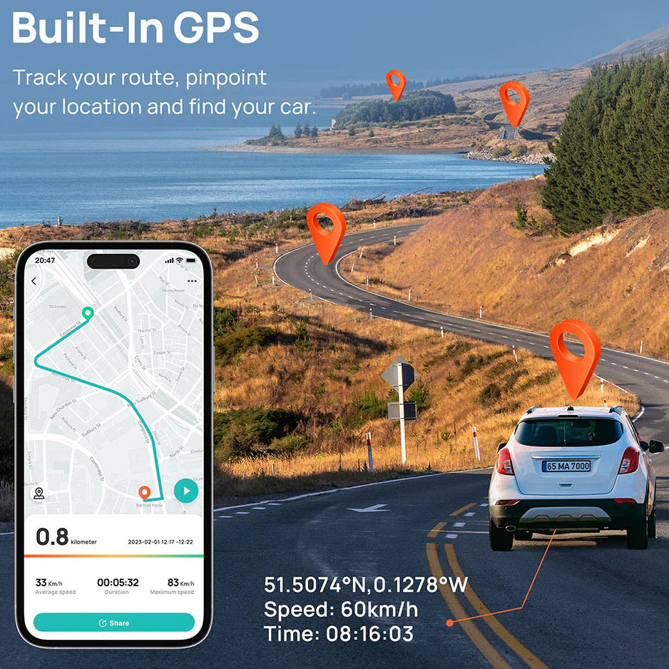 70mai Dash Cam A810, 4K, Wi-Fi, GPS, 3inch Display 