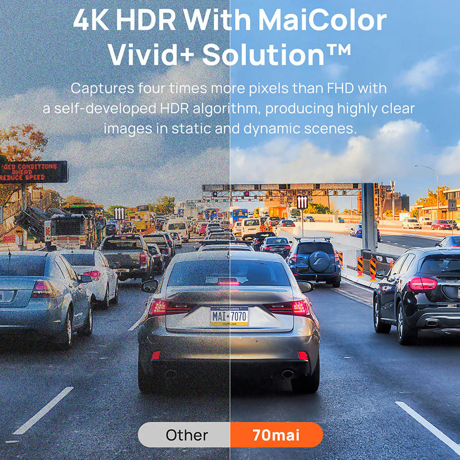 70mai Dash Cam A810, 4K, Wi-Fi, GPS, 3inch Display 