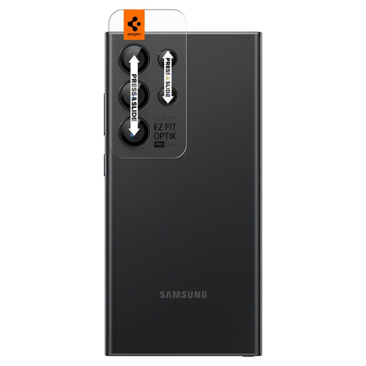 Spigen EZ FIT Film de protection de l'appareil photo arrière pour Samsung Galaxy S24 Ultra S928, protégé par du verre, 2 pièces