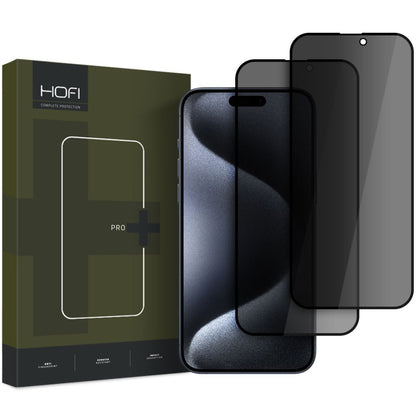 Displayschutzfolie HOFI Glas PRO+ für Apple iPhone 16, Schutzschild, Vollverklebung, 2 Stück, 2.5D 